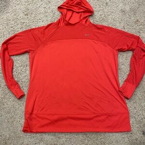 Nike orange/red pullover hoodie- unisex- XL